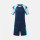 Dark Navy/Fluorescent Turquoise/White