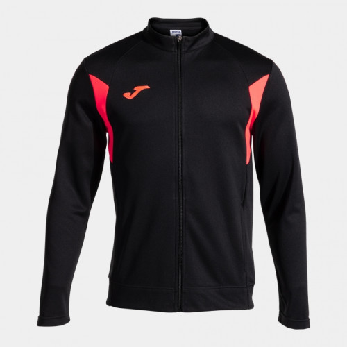 Joma Winner III Full Zip Jacket - Black/Fluorescent Coral