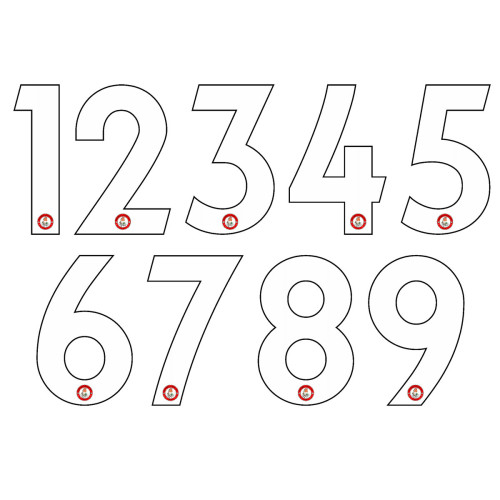 Bespoke Printed Shirt Number - Club - 230mm