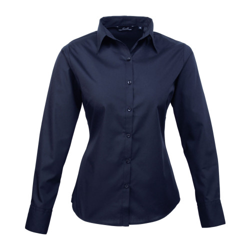 Premier Womens Poplin Long Sleeve Blouse