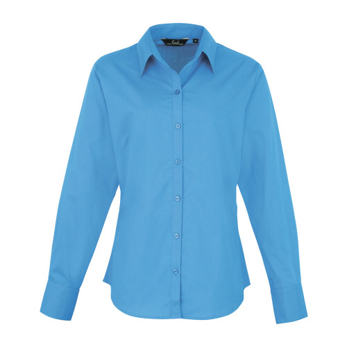 Premier Womens Poplin Long Sleeve Blouse