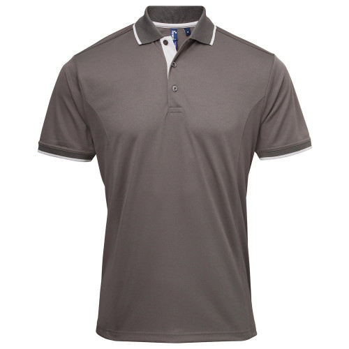 Premier Contrast Coolchecker Polo Shirt