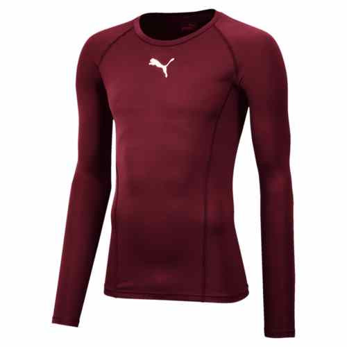 Puma Liga Baselayer Tee (Long Sleeve) - Maroon - S