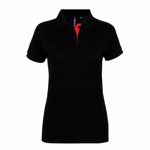 Asquith & Fox Womens Contrast Polo