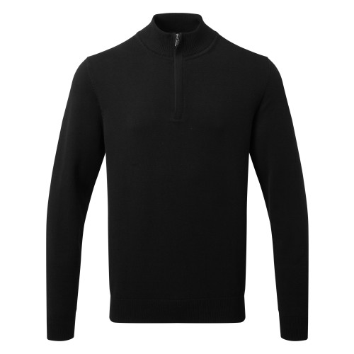 Asquith & Fox Cotton Blend 1/4 Zip Sweater