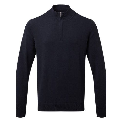 Asquith & Fox Cotton Blend 1/4 Zip Sweater