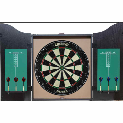 Arrow180 Bristle Dartboard Cabinet Set