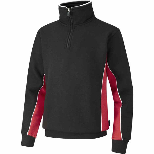 Falcon Spirit 1/4 Zip Top Black/Scarlet 46-48"
