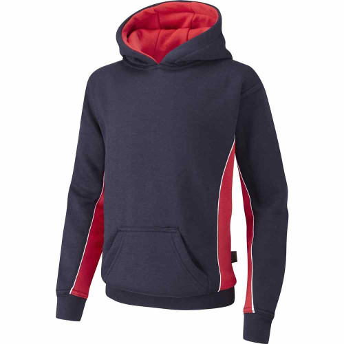 Falcon Spirit Hooded Top Navy/Scarlet 26-28"