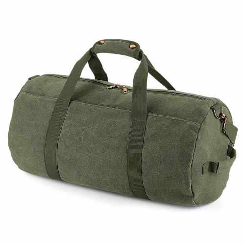Bagbase Vintage Canvas Barrel Bag