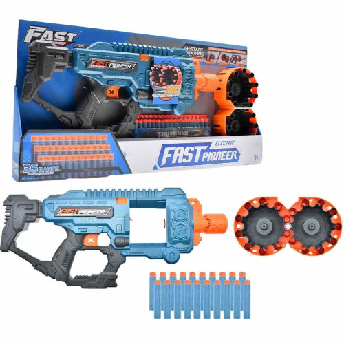 Fast Pioneer Electric Drum Load Soft Bullet Toy Gun