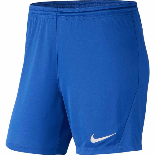 Nike Womens Park III Short - Royal Blue/White - L