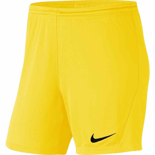 Nike Womens Park III Short - Yellow/Black - XL