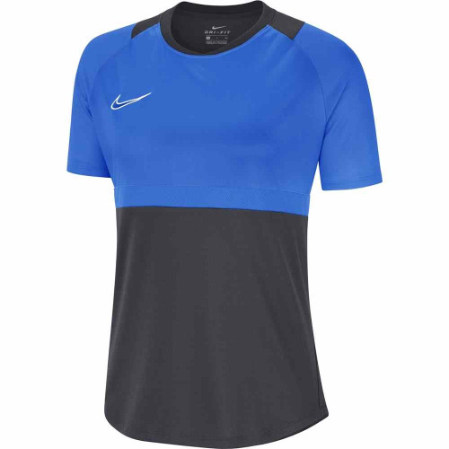 Nike Womens Academy Pro Training Top - Anthracite/Blue - XL
