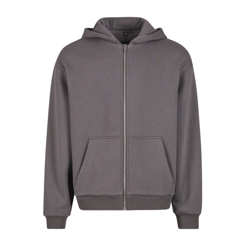 Build Your Brand Fluffy Zip Hoodie