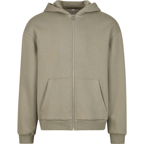 Build Your Brand Fluffy Zip Hoodie