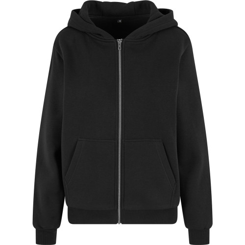 Build Your Brand Womens Fluffy Zip Hoodie