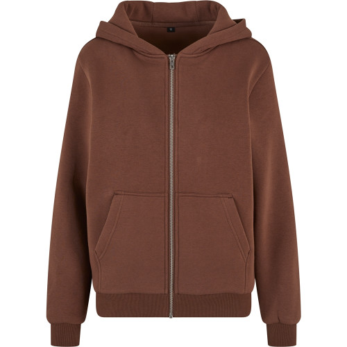 Build Your Brand Womens Fluffy Zip Hoodie