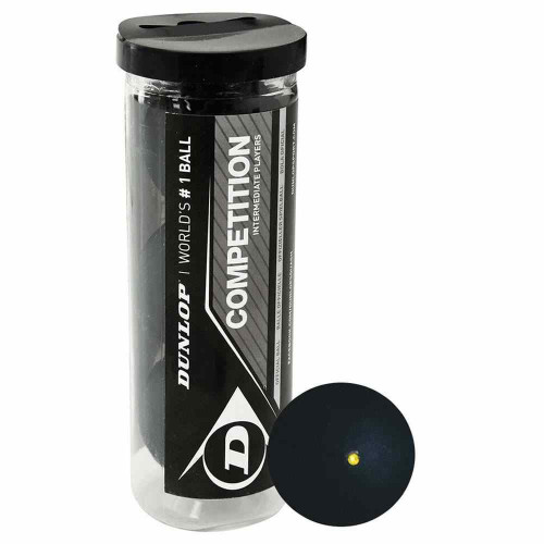 Dunlop Competition Squash Balls (3 Ball Tube)