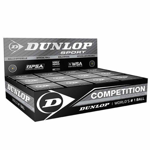 Dunlop Competition Squash Balls (1 Ball Box 12)