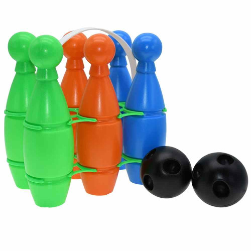 Multi-Colour Plastic Bowling Set