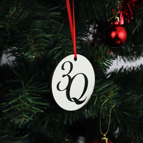Customised Christmas Flat Bauble
