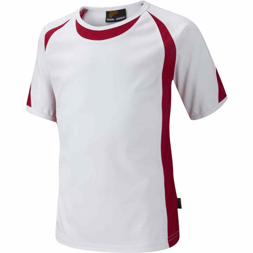 Falcon Sports Shirt White/Scarlet 46-48"