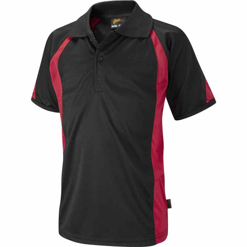 Falcon Sports Polo Black/Scarlet 30-32"