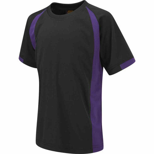 Falcon Active+ T-Shirt Black/Purple 34-36"