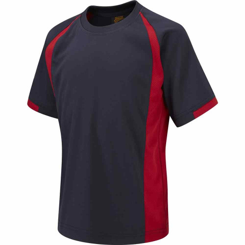 Falcon Active+ T-Shirt Navy/Scarlet 22-24"