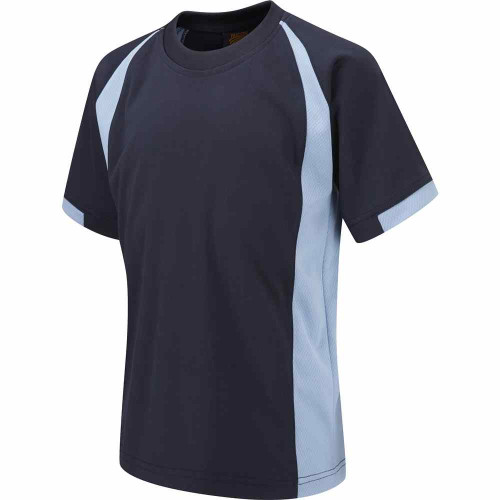 Falcon Active+ T-Shirt Navy/Sky 46-48"