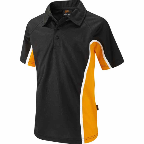 Falcon Spirit Sports Polo Black/Amber/White 42-44"