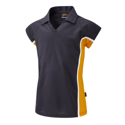 Falcon Spirit Womens Top Navy/Amber/White 26-28"