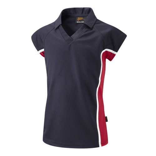 Falcon Spirit Womens Top Navy/Scarlet/White 26-28"