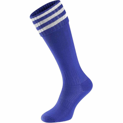 Falcon 3 Stripe Socks Royal/White L (6-12)