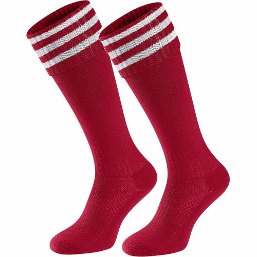 Falcon 3 Stripe Socks Scarlet/White M (1-5&Acirc;&frac12;)