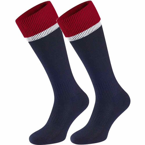 Falcon Spirit Socks Navy/Scarlet/White M (1-5&Acirc;&frac12;)