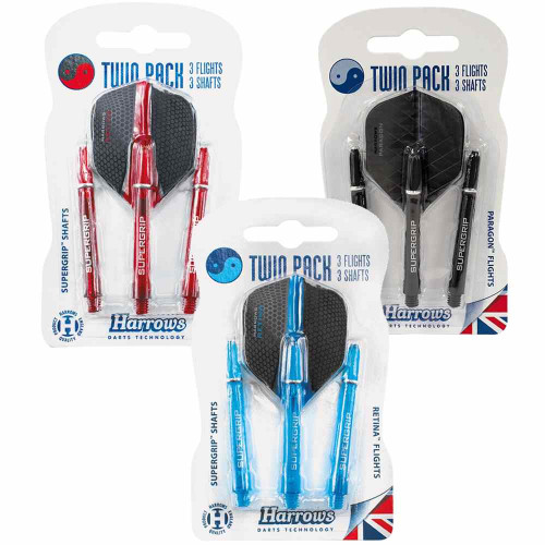 Harrows Twin Pack Dart Flight/Shafts