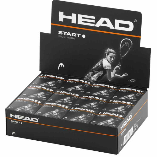 Head Start Squash Balls - Single White Dot (Box of 12)