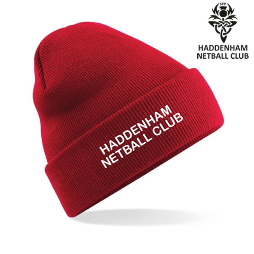 Haddenham Netball Beanie Hat (Red)