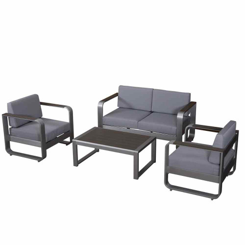 SAC Deluxe Brushed Nickel Patio Set