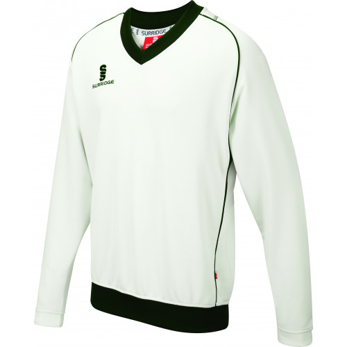 Surridge Long Sleeve Sweater-Ivory/Green-MB