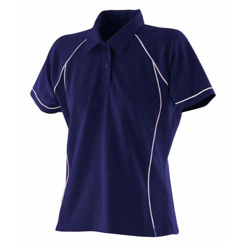 Finden & Hales Womens Piped Performance Polo