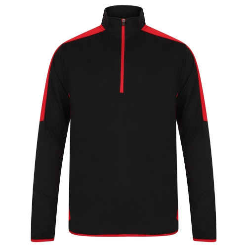 Finden & Hales 1/4 Zip Mid-Layer With Contrast Panelling