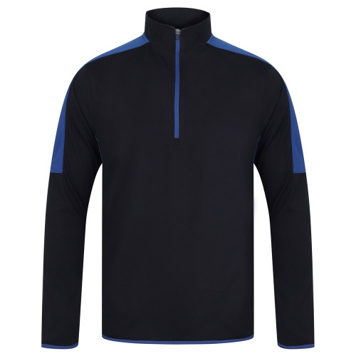 Finden & Hales 1/4 Zip Mid-Layer With Contrast Panelling