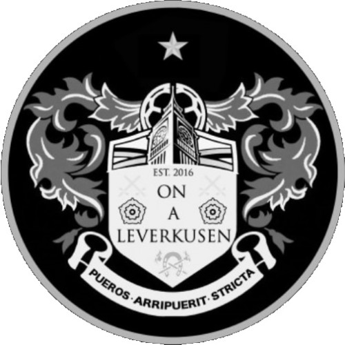 Applique Badge - On a Leverkusen (Black/Grey)