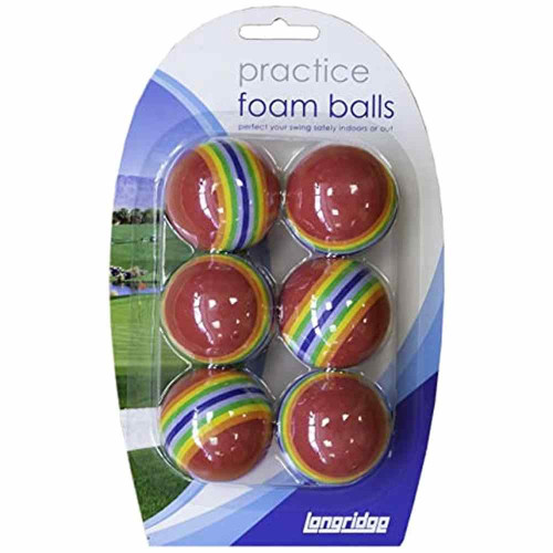 Longridge Foam Ball Multi Coloured (6 Pack)
