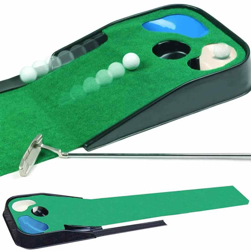 Longridge Putt N Hazzard Putting Mat (With Ball Return Tray)