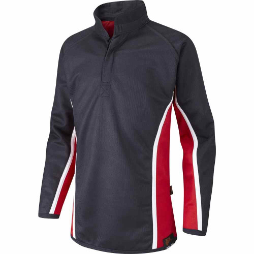 Falcon Reversible Sports 1/4 Zip Top Navy/Scarlet/White 26-28"