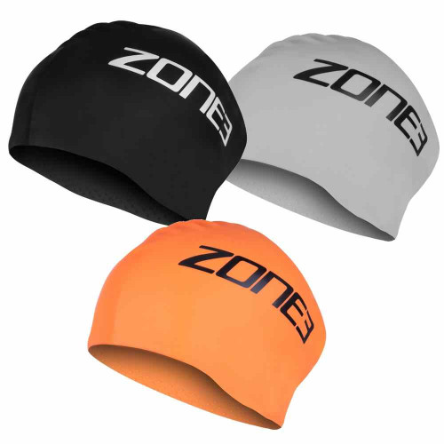 Zone3 Silicone Long Hair Swim Cap
